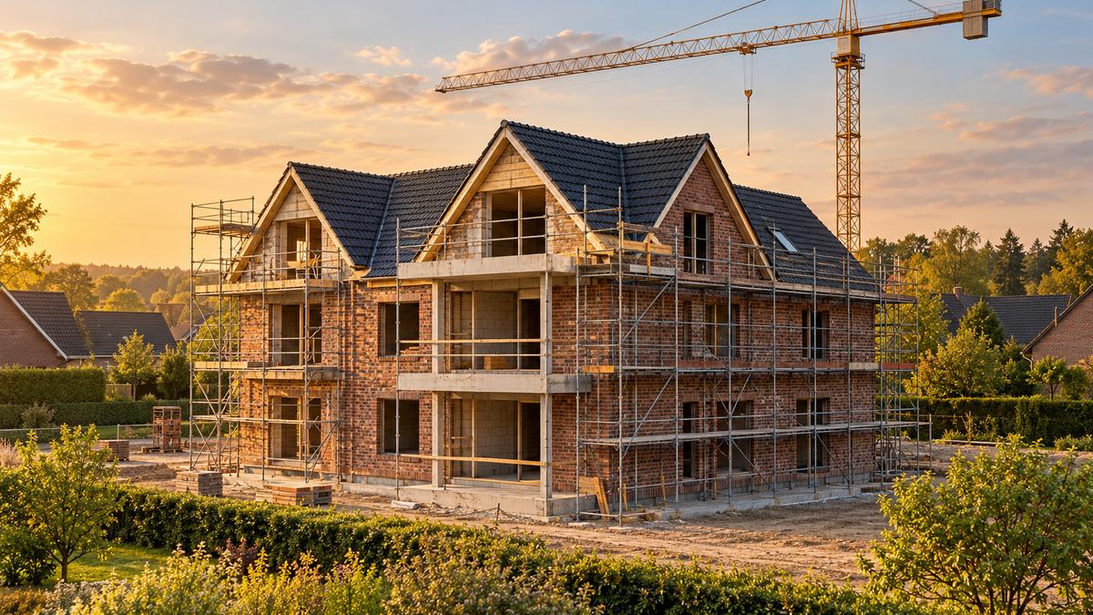 Symbolfoto zum Beitrag „Bau-Turbo, Kostenexplosion und Wohnungsnot: Warum Deutschland trotz Reform nicht aus der Neubaufalle kommt“ – Dahrendorff Immobilien