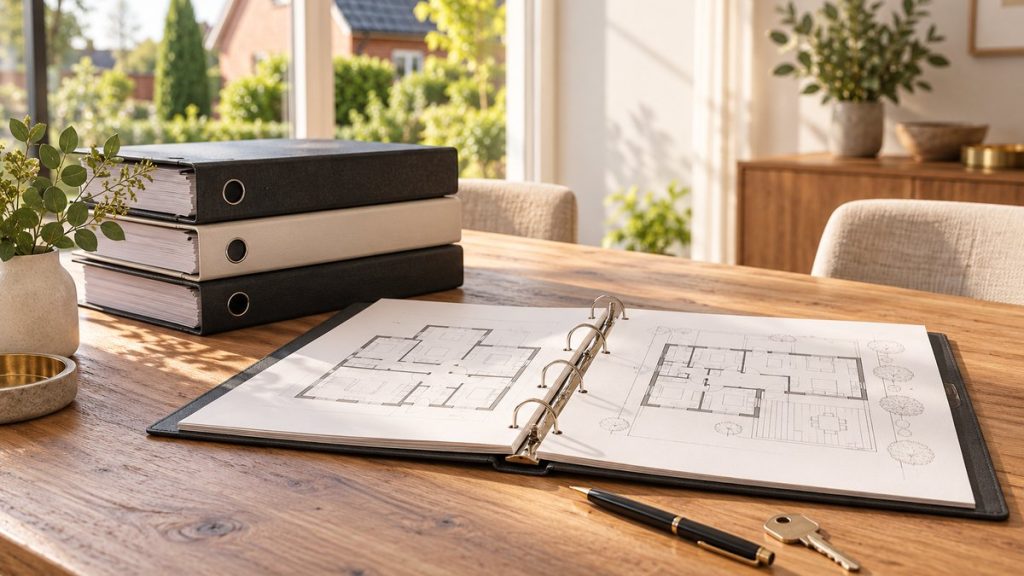 Symbolfoto zum Beitrag „Hausverkauf in Ahlen: Welche Unterlagen Sie brauchen (Checkliste)“ – Dahrendorff Immobilien